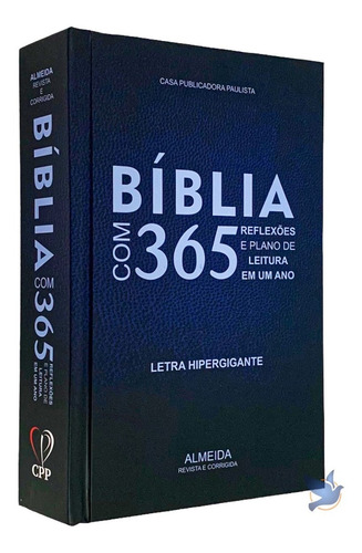 Bíblia Com 365 Reflexões E Plano De Leitura Em Um Ano Azul