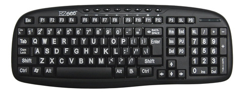 Teclado Inalámbrico Dc. Letras Impresión Grande/negro