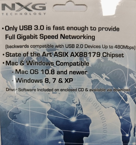 Imagen 2 de 2 de Usb 3.0 10/100/1000 Mbps Gigabit Rj45 Ethernet Lan Pc Mac
