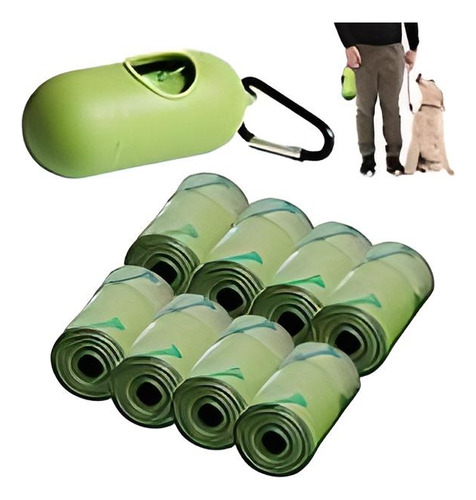 Kit Dispensador + 45 Bolsas Ecológicas Biodegradables