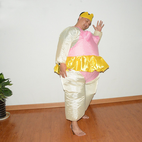 Traje De Bailarina Inflable Adulto Bonito Terno Gordo