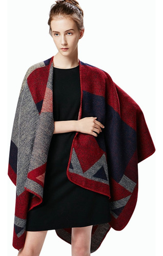 Poncho Capa For Mujer Dama Chal Abrigo