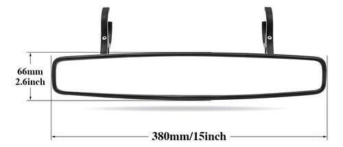 Espejo Retrovisor Universal De 15 Pulgadas Para Utv Con Abra
