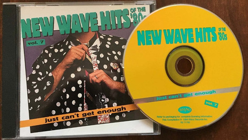 Just Can't Get Enough Vol. 7 Pop & New Wave 80's Cd Rhino Re