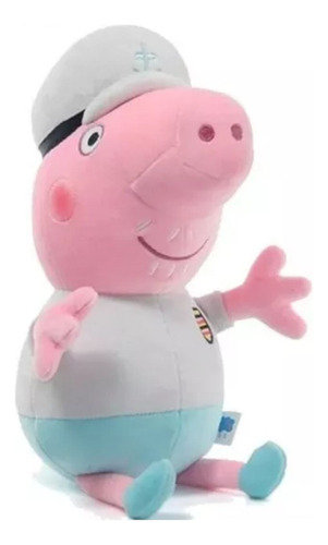 Vovô Pig Marinheiro Pelúcia 29cm Da Peppa Pig Fofo Macio