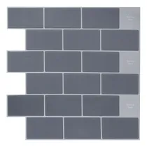 Comprar Pack Venecitas Autoadhesivas Vinilo Azulejo Subway Pared X10 Color Subway Gris - FR-WS02-PACK