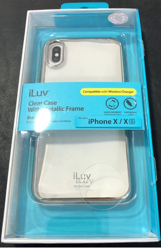 Funda Iluv iPhone XS Metal Care Clear Case Blando Claro