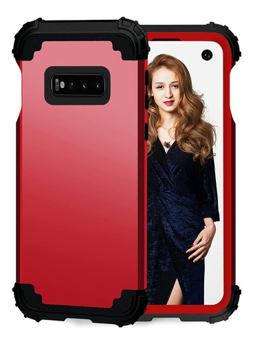 Funda Para Samsung Galaxy S10e - Roja/negra