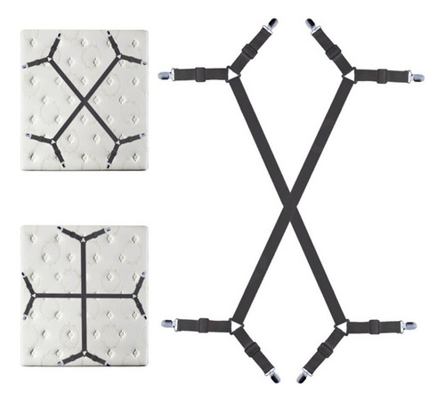 Clips Sujeta Sujetadores Para Sábanas Cama Elasticos 2 Set