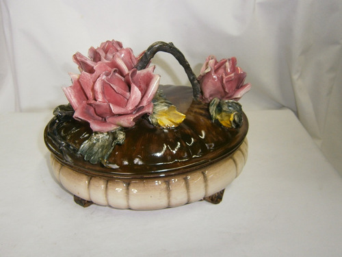 Bombonera Capodimonte Flores ,made In Italy,