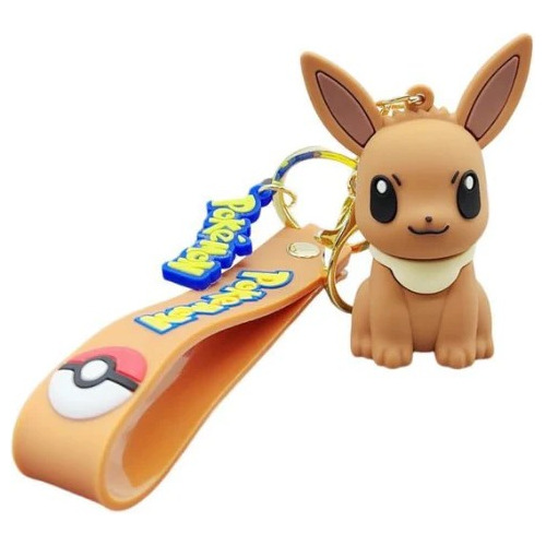 Llavero De Goma 3d Importado Pokemon Evee