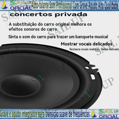 Auto-falante Som Profissional Com Grave Agudo Alta Qualidade