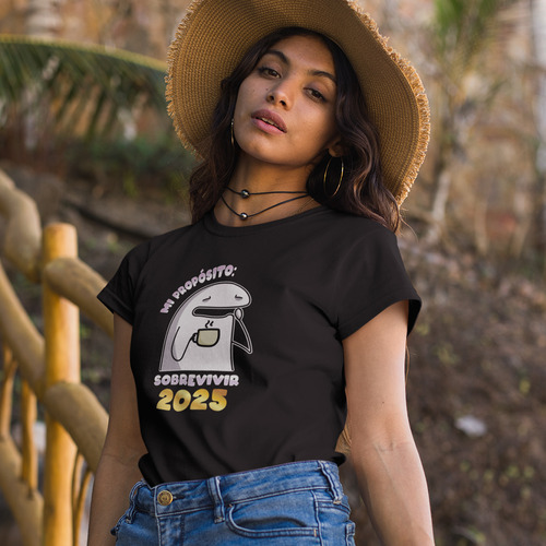 Playera Para Dama Estampado Propósitos Sobrevivir 2025 1 Pza