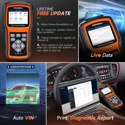Foxwell Nt630 Plus Obd2 Scanner, Abs/airbag/sas Calibration