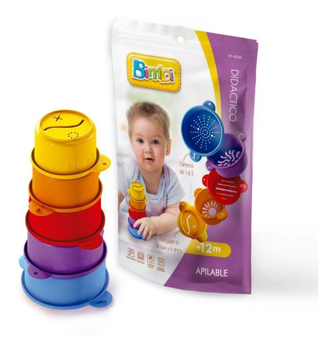 5 Piezas Apilables Bimbi Didactico Bebe Para Arena Y Agua