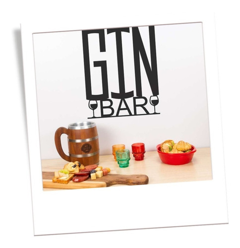 Quadro Decorativa Para Parede Gin Bar Escultura Mdf