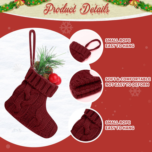 Mini Medias De Navidad 10 Cm Calcetines Colgantes Decorativo