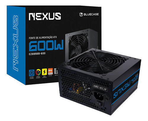 Fonte De Alimentação Pc Atx 600w Real Nexus 80 Plus Bronze