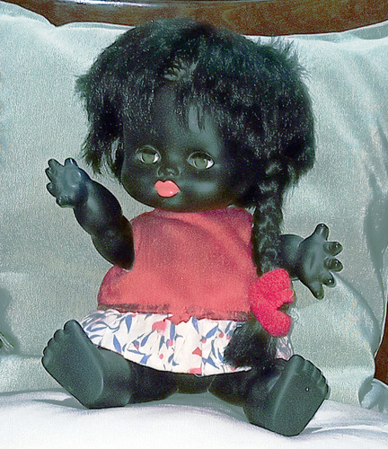 Muñeca Negra Antigua 1950-1960 Esma Impecable