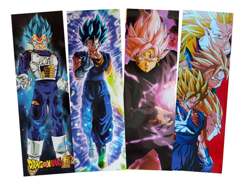 Dragon Ball Set C De 4 Posters Largos Plastificado Goku 82cm