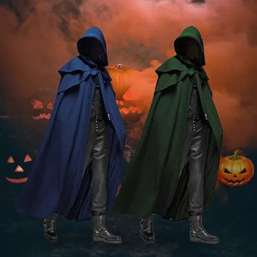 Hooded Cloak Party Props Cape Women Men Solid Halloween Hooded Cloak Party Props Cape Women Men Solid Halloween