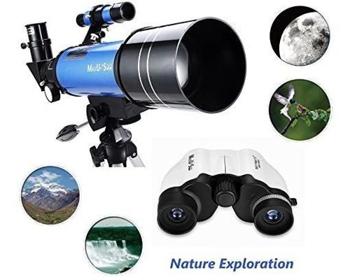 Imagen 3 de 6 de Maxusee Telescopio Refractor 70 Mm + Binoculares