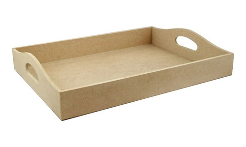 Bandeja De Mdf Trupan Para Artesanías Desayunos 45x28x5 Cm