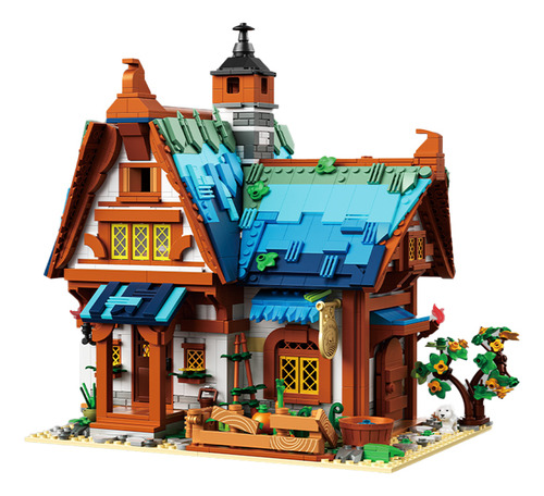 Set De Bloques De Construcción Modelo De Casa Señorial Medie