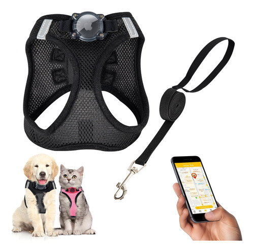 Arnes Para Perro Sin Tirones Con Soporte Airtag, Arnes Y Cor