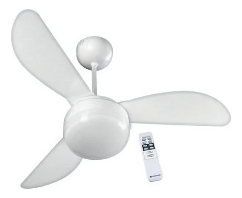 Ventilador de teto Ventisol Fênix Controle branco com 3 pás de  plástico, 960 mm de diâmetro 127 V