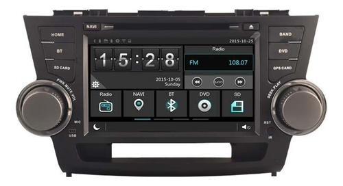 Estereo Dvd Gps Toyota Highlander 2008-2013 Radio Touch Usb