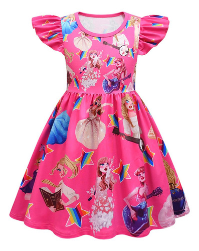 Vestido De Fiesta De Cumpleaños Con Estampado De Verano De Taylor Swift Costumes Para Niñas