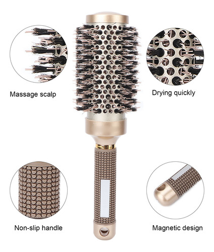 Juego De Cepillos Redondos Para Secar El Cabello, 4 Piezas,