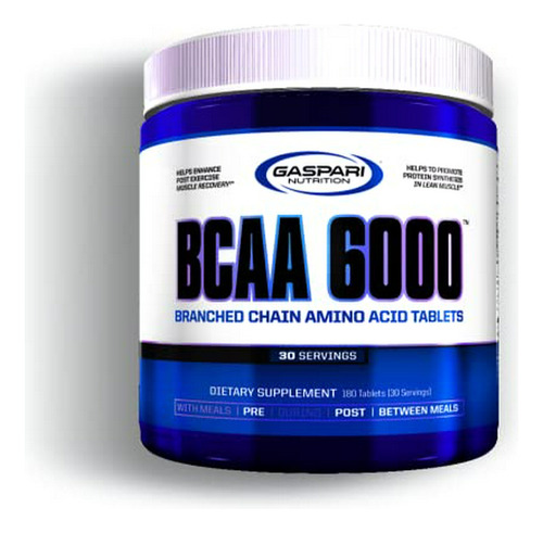 Suplemento - Gaspari Nutrition, Bcaa 6000, Tabletas De Amino