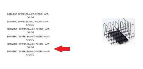Imagen 2 de 4 de Zapatero Botinero Corredizo Fark 12 Pares Negro Base Haya