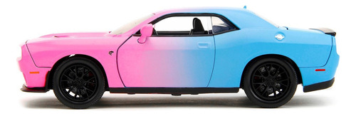 1/24 2015 Dodge Challenger Srt Hellcat Jada Color Rosa Azul