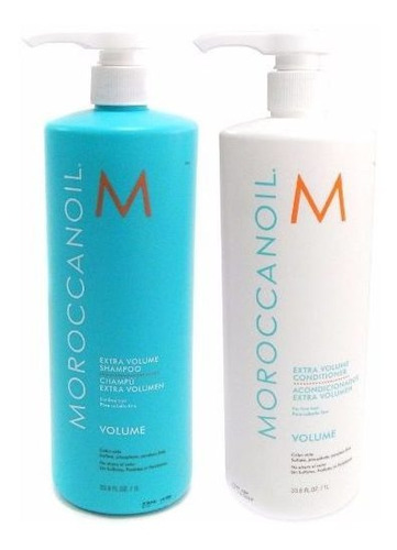 Imagen 1 de 3 de Moroccanoil Kit Shampoo X1000 + Acondicionador X1000 Volume