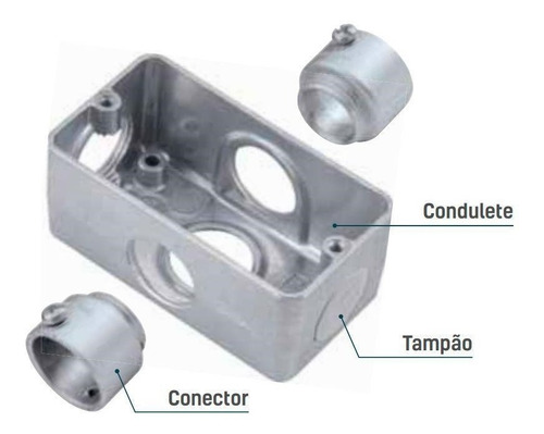 Adaptador P/ Condulete Aluminio 3/4 Tramontina C/10 Un