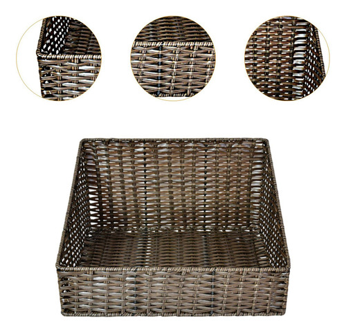 Cesta De Pan Tejida, Cesta De Frutas Tejida A Mano, Bandeja.