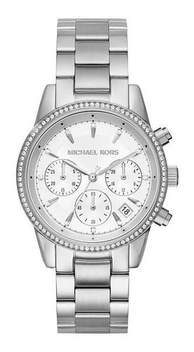 Reloj Michael Kors Ritz Para Mujer En Tono Plateado Mk6428