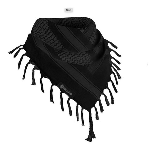 Imagem 1 de 6 de Lenço Shemagh Mirage Dune Invictus 100% ALG. Preto Cinza