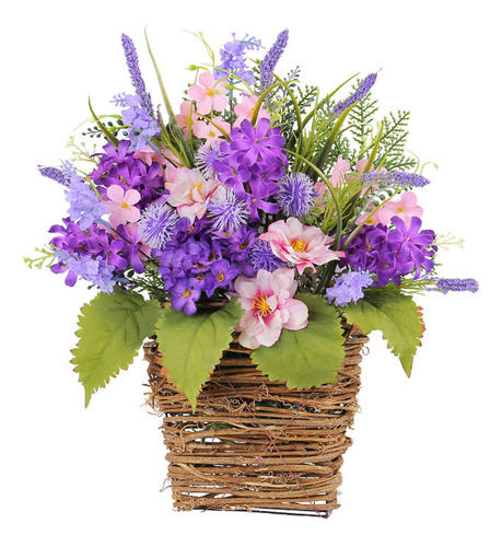 Cesta De Flores De Simulación H Purple Sim 8003