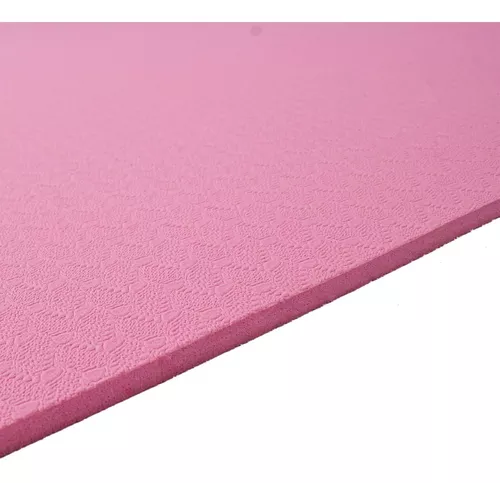 Yoga Mat Tpe 6 Mm Colchoneta Pilates + Cilindro Sólido 45 Cm