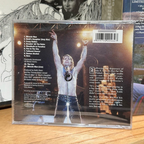Cd Ozzy Osbourne No Rest For The Wicked Eu Import. Remasterizado