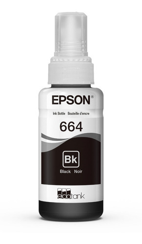 Botella De Tinta Impresora Epson L120 - T664 De 70ml Negro