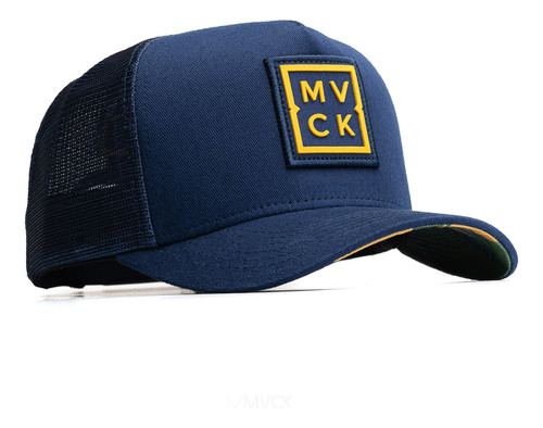 Boné Trucker Mvck Brasil Azul Alta Qualidade