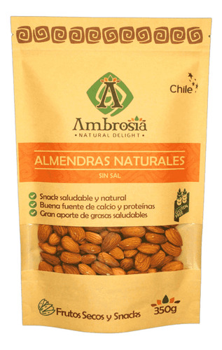 Ambrosia Almendras Naturales Sin Gluten 350 G