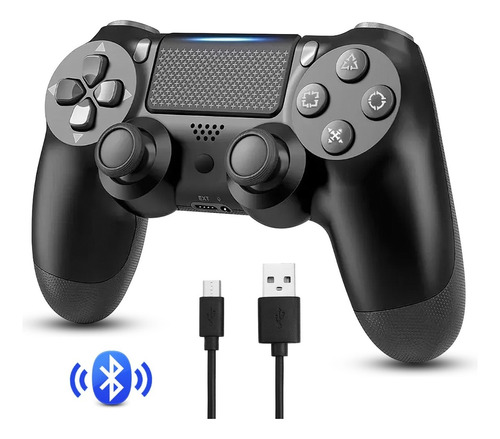 Control Inalámbrico Para Ps4 Genérico Gamepad Compatible Color Negro