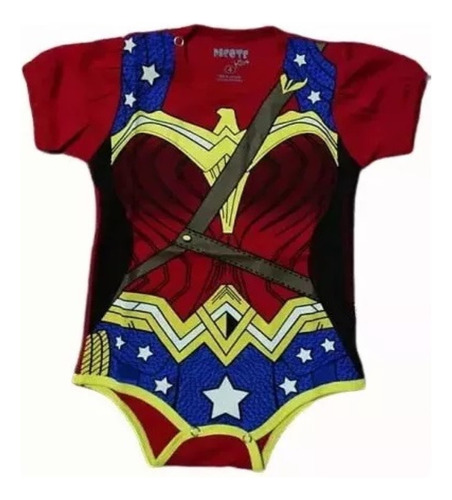 Body Bebe Disfraz Mujer Maravilla Wonder Woman Algodon