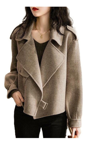 Chaqueta Corta Acolchada De Tweed Para Mujer Abrigo